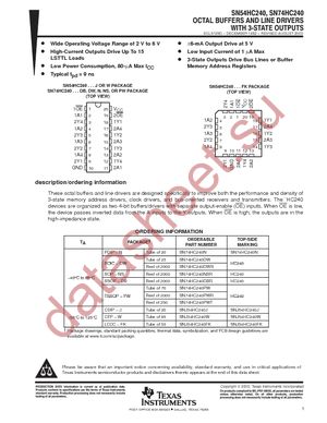 SN74HC240PWT datasheet  